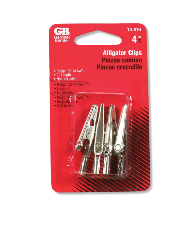 Gardner Bender GB  Alligator Clip, 7/16 in Jaw Opening, 22 to 14 AWG Wire