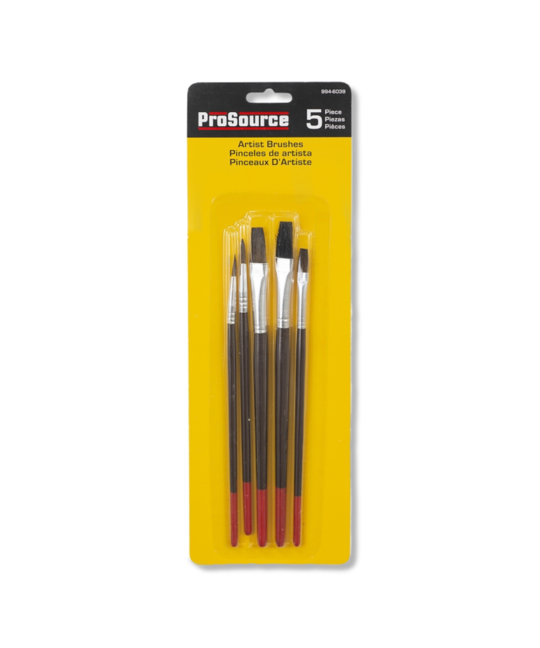ProSource  Artist Brush Set, Wood Handle