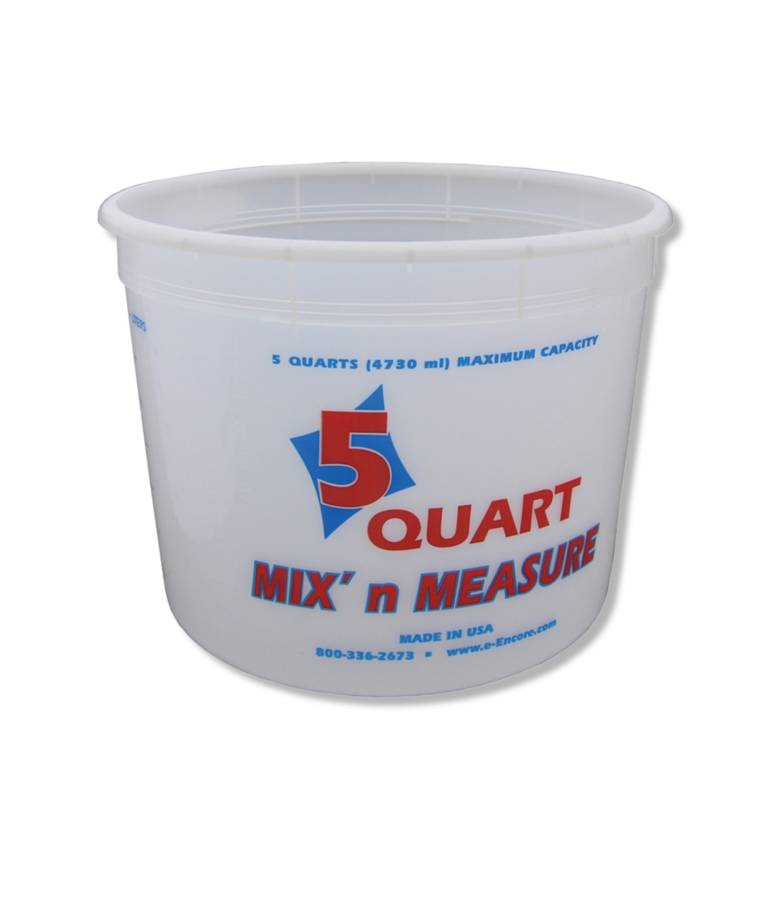 ENCORE INDUSTRIES INC 5 QUART  PLASTIC  MIX AND MEASURE