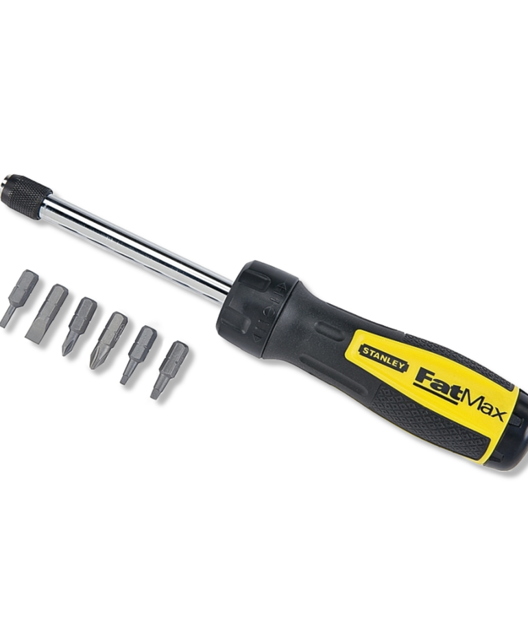 STANLEY TOOLS Stanley  Ratcheting Screwdriver, 6-in-1 Drive,  Rubber Ergonomic Handle