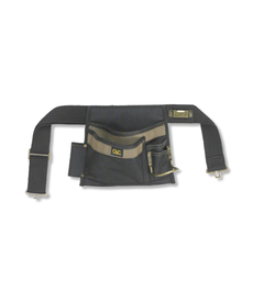 CLC Work Gear CLC  1245 Tool Apron, 46 in Waist, Polyester, Black/Brown, 5-Pocket