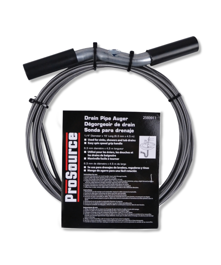 PROSOURCE Prosource  Drain pipe Auger, 15' Long