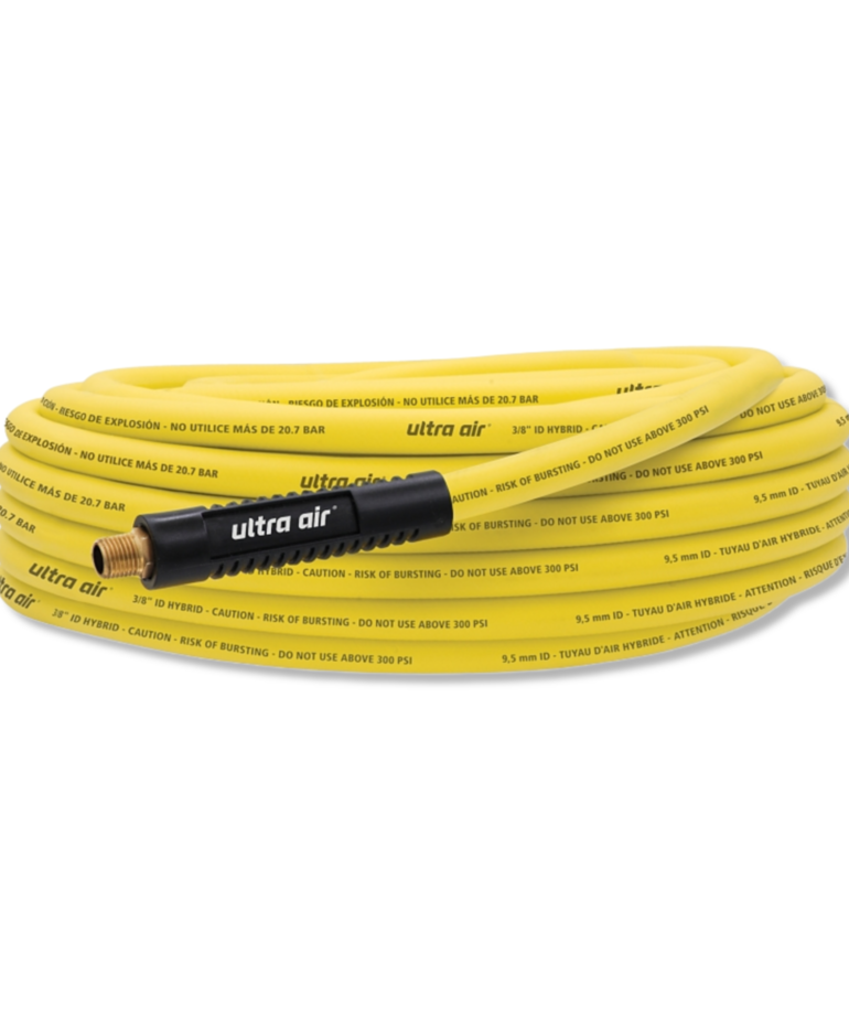 HIGHLINE WARREN LLC Amflo  Hybrid Air Hose, 3/8 in , 50 ft L,  300 psi Pressure, Polymer, Yellow