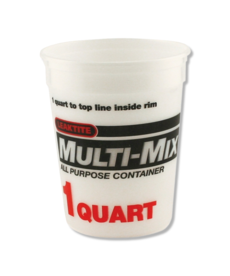 ENCORE INDUSTRIES INC ENCORE Plastics  Paint and Mix  Container, 1 qt Capacity,