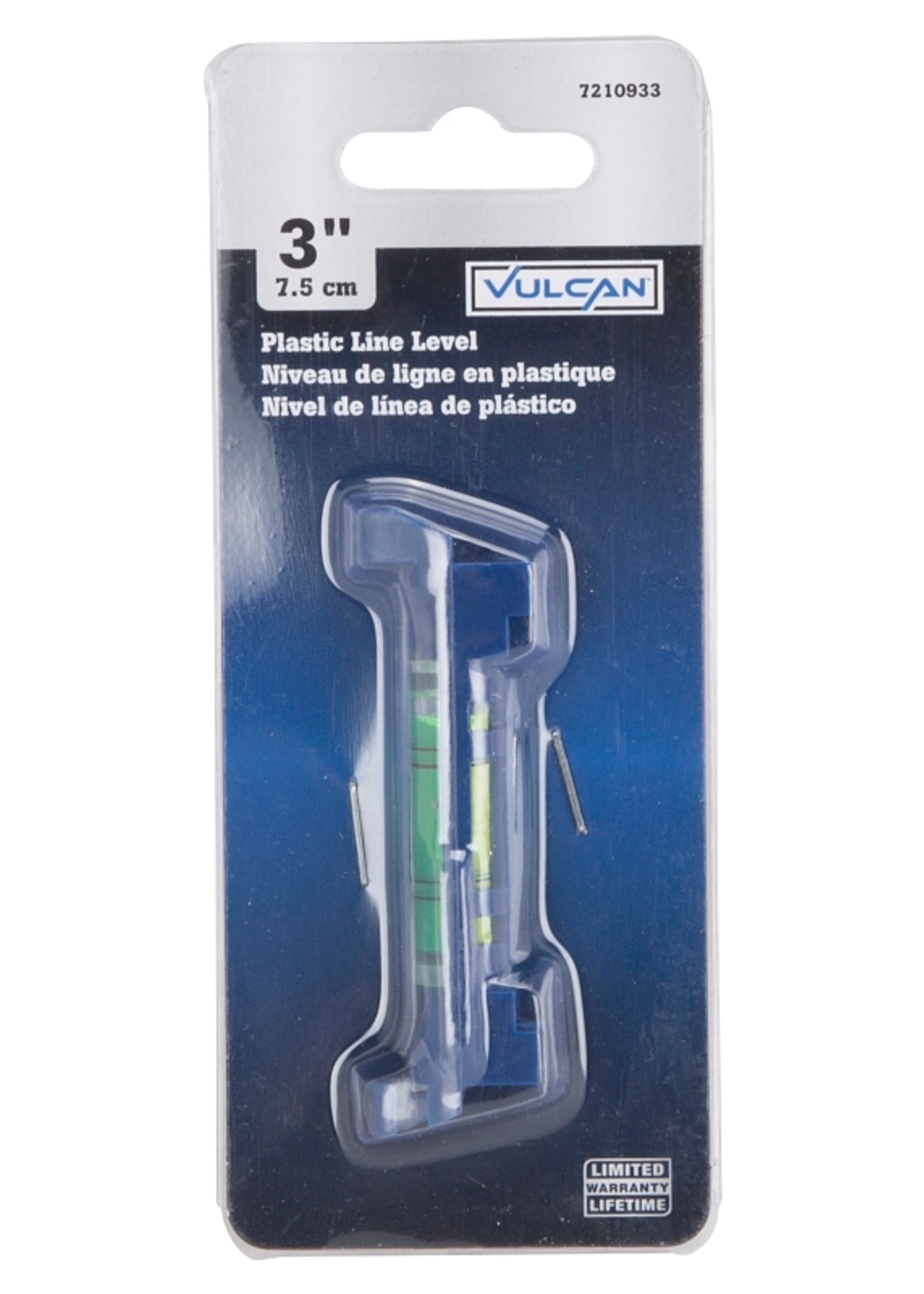 VULCAN Vulcan Plastic Level Line, 3 in L, Nonmagnetic, Blue