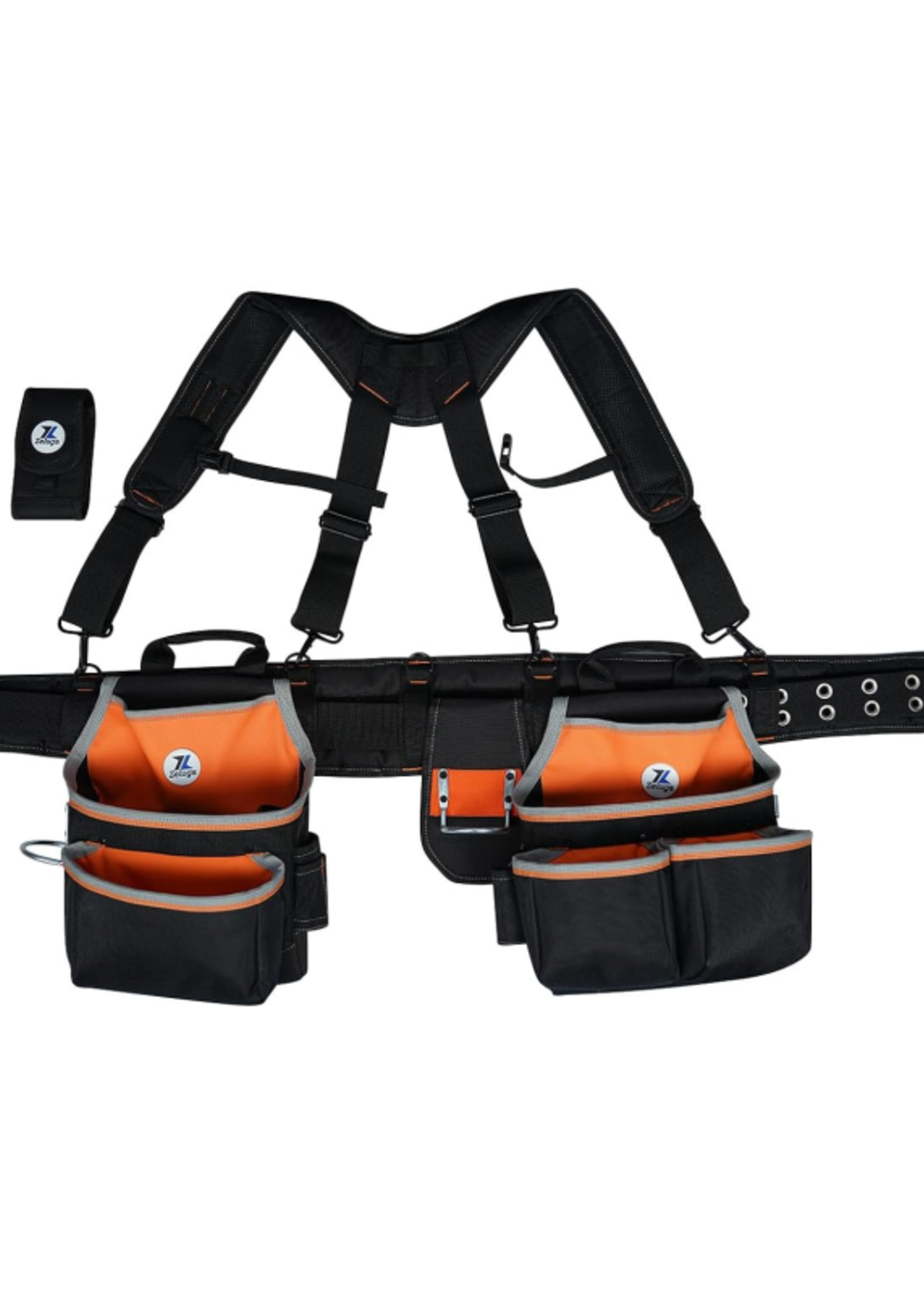 Zeluga Zeluga 20-216 Multiple Large Pockets Tool belts for men with Suspenders