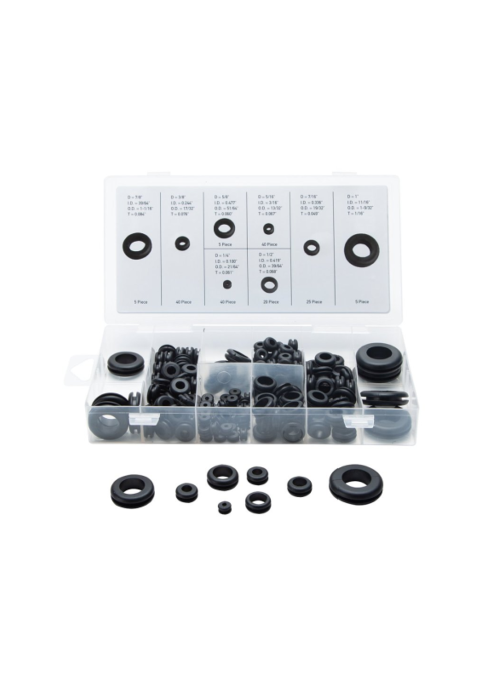 PROSOURCE ProSource Plastic Grommet Assortment,180-Piece