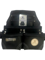 Zeluga 5 POCKET LEATHER POUCH -BLACK