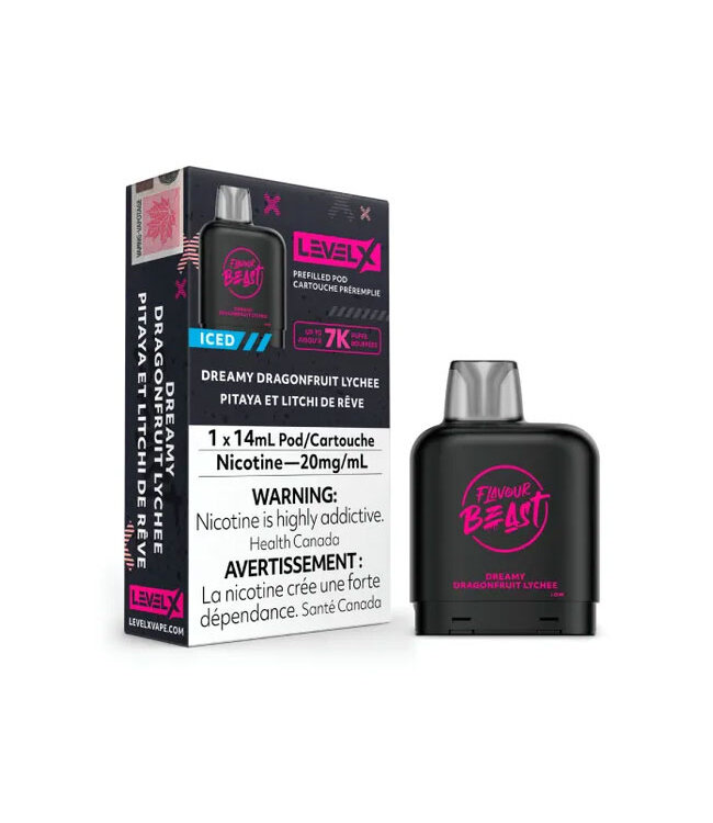 LEVEL X - FLAVOUR BEAST - Dreamy Dragonfruit Lychee Iced - 20 mg - Excised