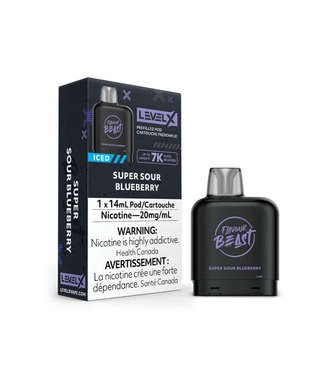 LEVEL X - FLAVOUR BEAST - Super Sour Blueberry Iced - 20 mg - Excised ...