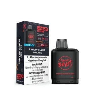 Level X Flavour Beast LEVEL X - FLAVOUR BEAST - Bangin' Blood Orange Iced - 20 mg - Excised