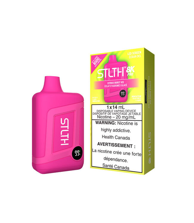 Citrus Burst Ice 20 mg Disposable Vape - STLTH BOX 8K PRO - Ontario