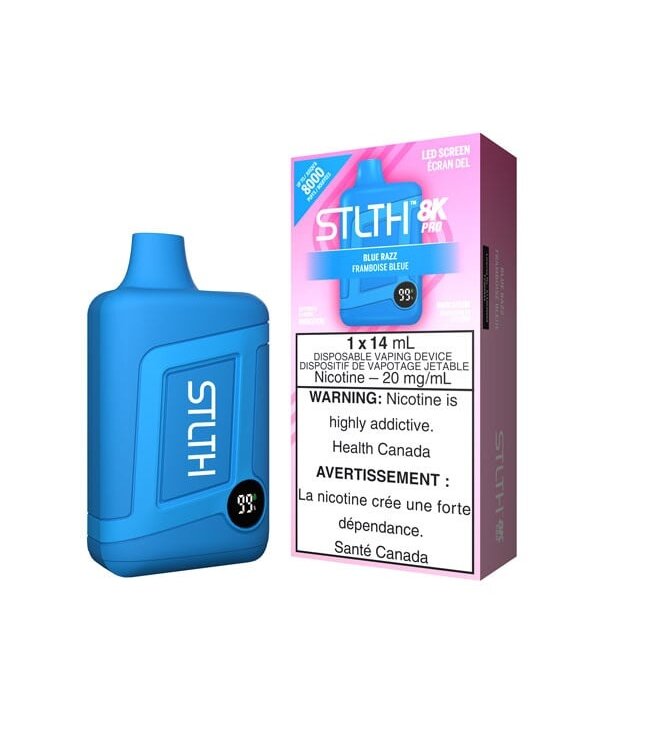Blue Razz 20 mg Disposable Vape - STLTH BOX 8K PRO - Ontario