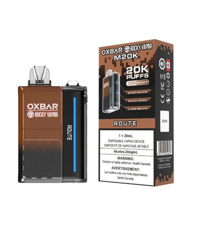 Route 20 mg Disposable Vape - OXBAR M20K - Ontario
