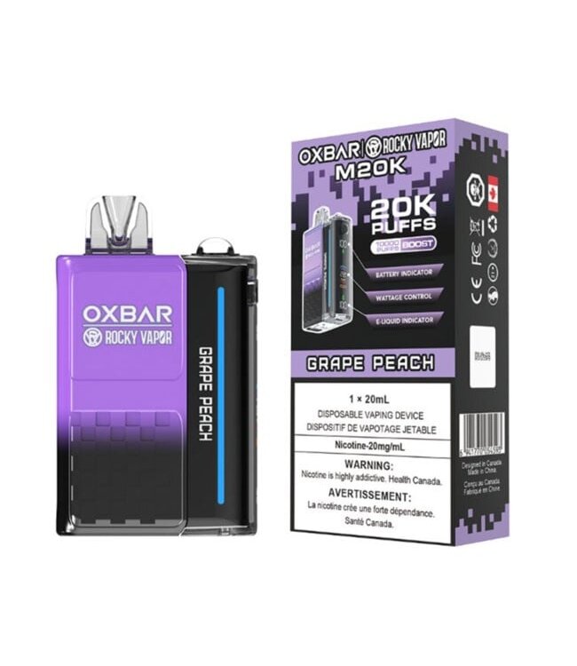 Grape Peach 20 mg Disposable Vape - OXBAR M20K - Ontario