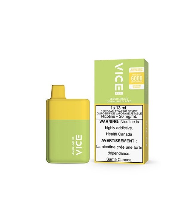 Lemon Lime Ice 20 mg Disposable Vape - VICE BOX 6K - Ontario