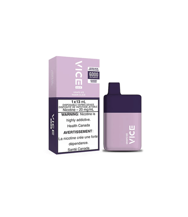 Grape Ice 20 mg Disposable Vape - VICE BOX 6K - Ontario
