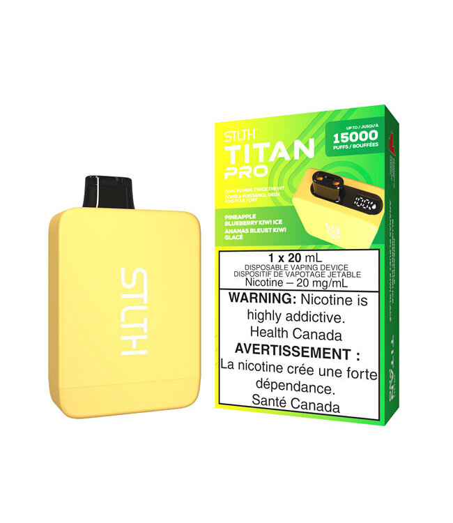 Pineapple Blueberry Kiwi Ice 20 mg Disposable Vape - STLTH TITAN PRO 15K - Ontario