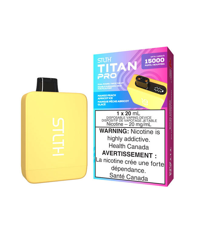 Mango Peach Apricot Ice 20 mg Disposable Vape - STLTH TITAN PRO 15K - Ontario