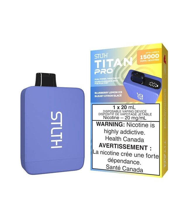 Blueberry Lemon Ice 20 mg Disposable Vape - STLTH TITAN PRO 15K - Ontario