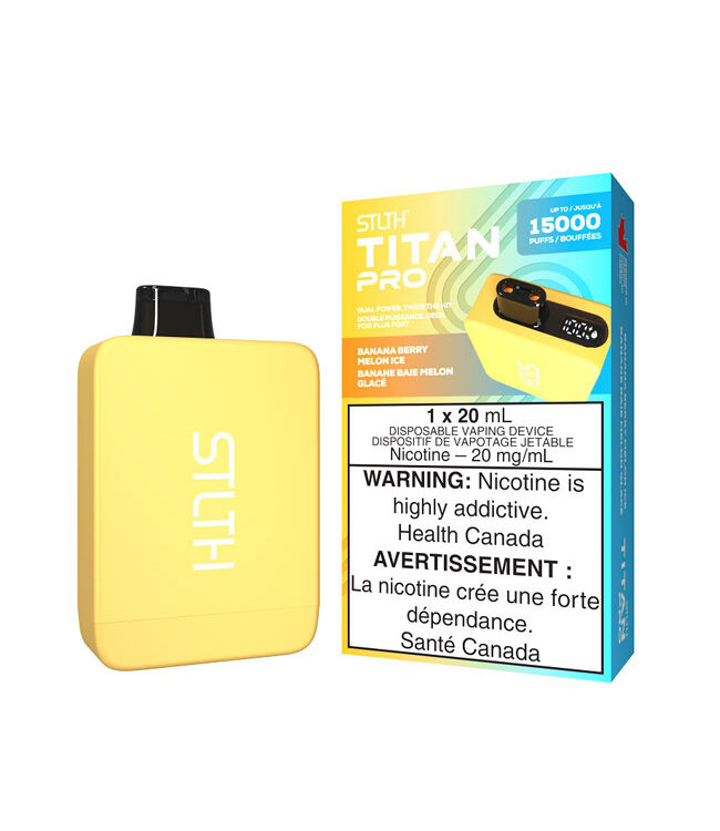 Banana Berry Melon Ice 20 mg Disposable Vape - STLTH TITAN PRO 15K - Ontario