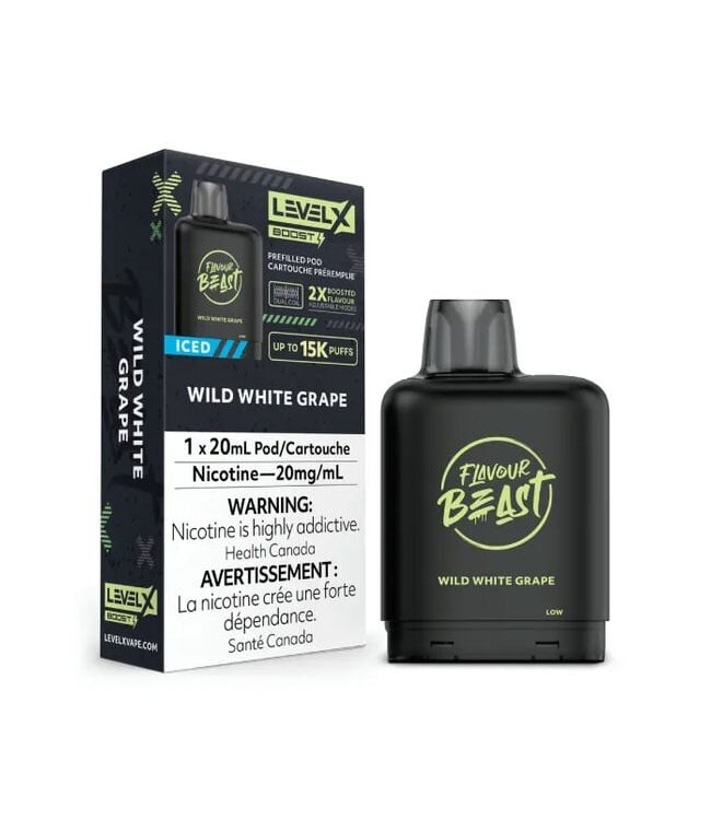 Wild White Grape Iced - 20 mg - LEVEL X BOOST 15K - FLAVOUR BEAST - Ontario