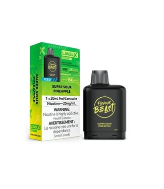 Level X Flavour Beast Boost Super Sour Pineapple Iced - 20 mg - LEVEL X BOOST 15K - FLAVOUR BEAST - Ontario