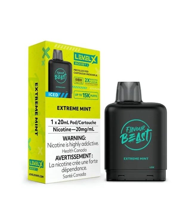 Extreme Mint Iced - 20 mg - LEVEL X BOOST 15K - FLAVOUR BEAST - Ontario