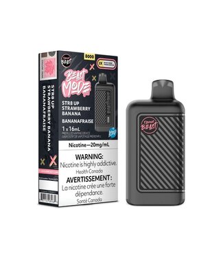 Flavour Beast Beast Mode 8K Str8 Up Strawberry Banana Iced 20 mg - FLAVOUR BEAST BEAST MODE 8K - Ontario