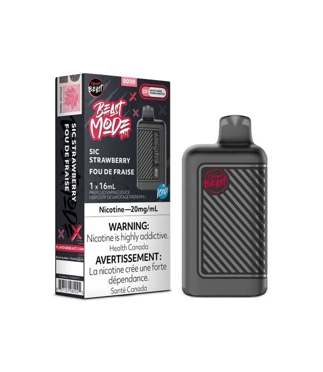 Sic Strawberry Iced 20 mg - FLAVOUR BEAST BEAST MODE 8K - Ontario