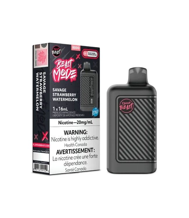 Savage Strawberry Watermelon Iced 20 mg - FLAVOUR BEAST BEAST MODE 8K - Ontario