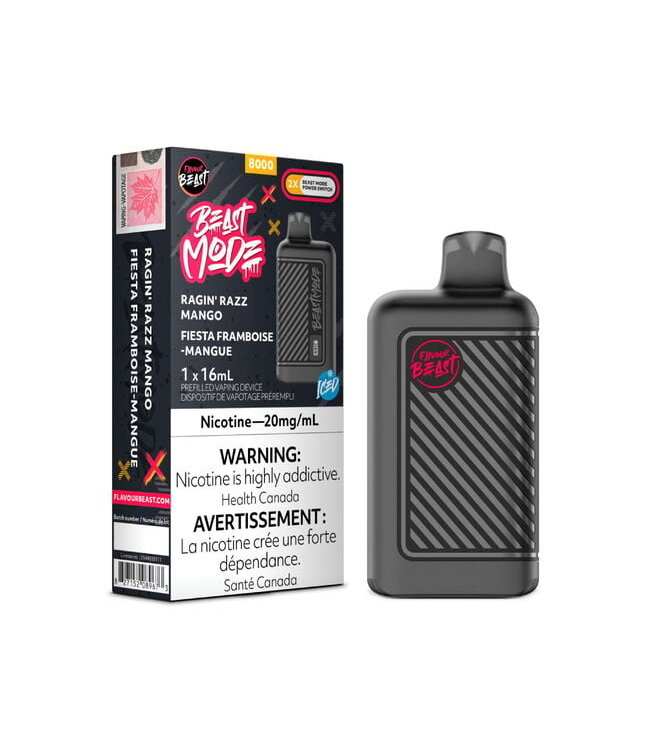 Ragin' Razz Mango Iced 20 mg - FLAVOUR BEAST BEAST MODE 8K - Ontario