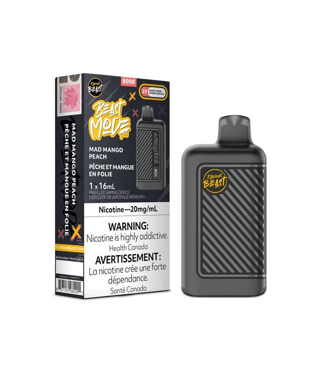 Mad Mango Peach 20 mg - FLAVOUR BEAST BEAST MODE 8K - Ontario