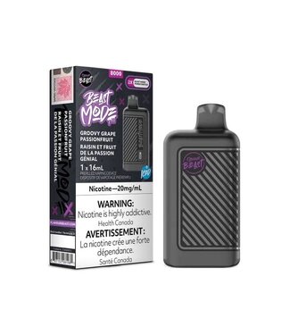 Flavour Beast Beast Mode 8K Groovy Grape Passionfruit Iced 20 mg - FLAVOUR BEAST BEAST MODE 8K - Ontario