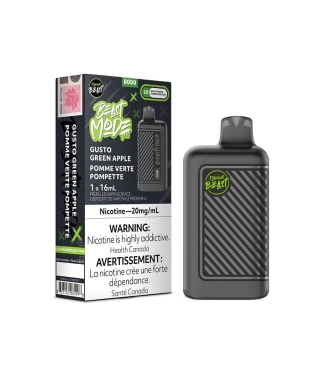 FLAVOUR BEAST BEAST MODE - Gusto Green Apple 20 mg - Ontario