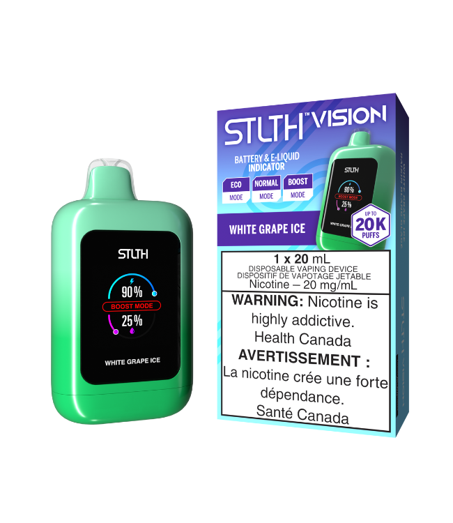 White Grape Ice 20 mg - STLTH VISION 20K - ON