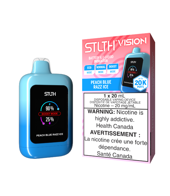 Peach Blue Razz Ice 20 mg - STLTH VISION 20K - ON