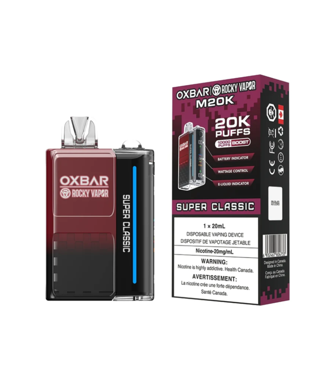Super Classic 20 mg Disposable Vape - OXBAR M20K -  Ontario