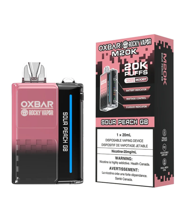 Sour Peach GB 20 mg Disposable Vape - OXBAR M20K - Ontario