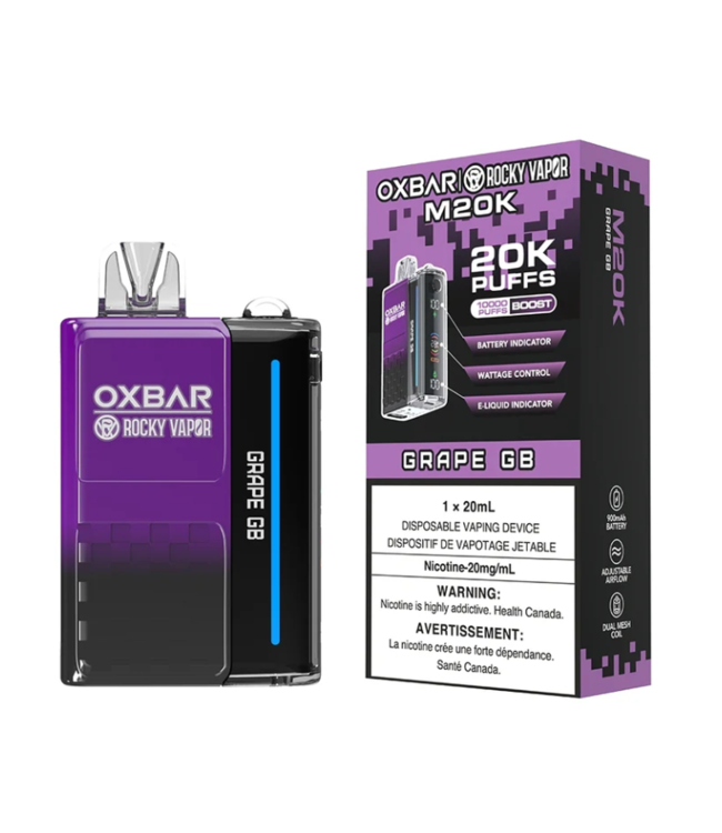 Grape GB 20 mg Disposable Vape - OXBAR M20K - Ontario