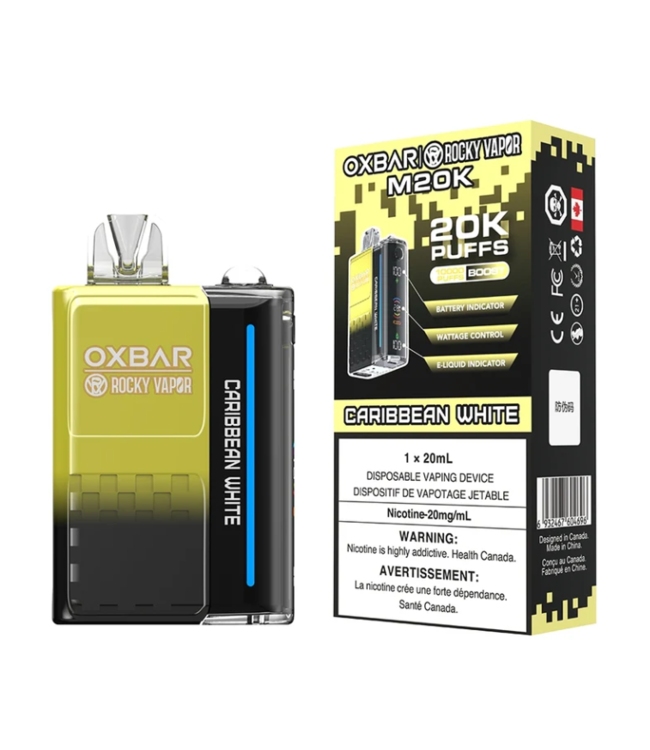 Caribbean White 20 mg Disposable Vape - OXBAR M20K - Ontario