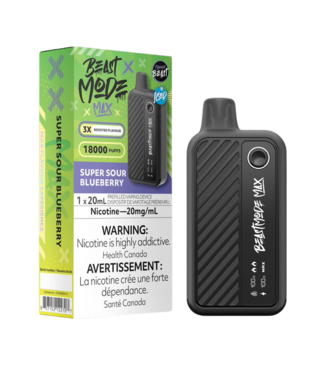Flavour Beast Beast Mode Max 18K Super Sour Blueberry 20 mg - FLAVOUR BEAST BEAST MODE MAX 18K - Ontario
