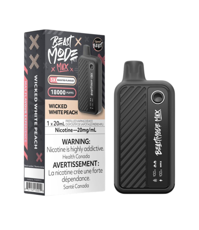 Wicked White Peach 20 mg - FLAVOUR BEAST BEAST MODE MAX 18K - Ontario