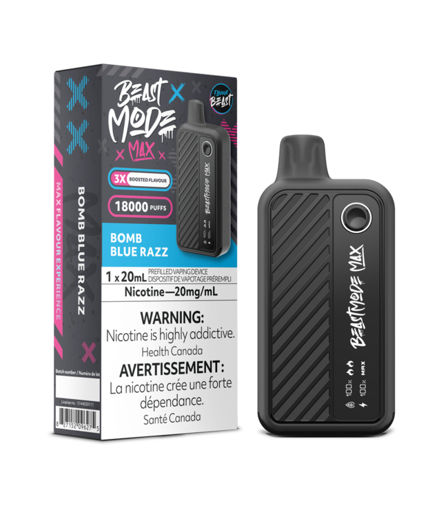 Bomb Blue Razz 20 mg - FLAVOUR BEAST BEAST MODE MAX 18K - Ontario