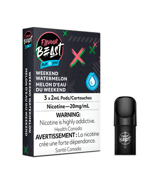 STLTH FLAVOUR BEAST STLTH Pod Pack 6ml PREM - 3pk - FLAVOUR BEAST Weekend Watermelon Iced 20 mg - ON