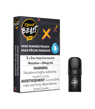 STLTH FLAVOUR BEAST Pod Pack 6ml PREM - 3pk - Mad Mango Peach 20 mg - ON