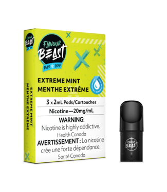 STLTH FLAVOUR BEAST Pod Pack 6ml PREM - 3pk - Extreme Mint Iced 20 mg - ON