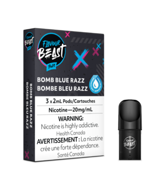 STLTH FLAVOUR BEAST STLTH Pod Pack 6ml PREM - 3pk - FLAVOUR BEAST Bomb Blue Razz 20 mg - Ontario