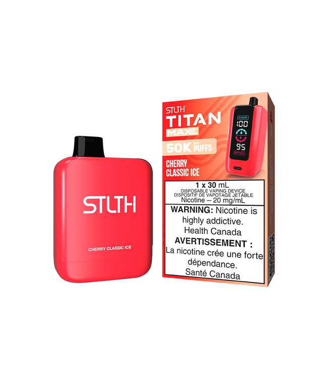 STLTH TITAN MAX 50K - Cherry Classic Ice 20 mg Disposable Vape - ON