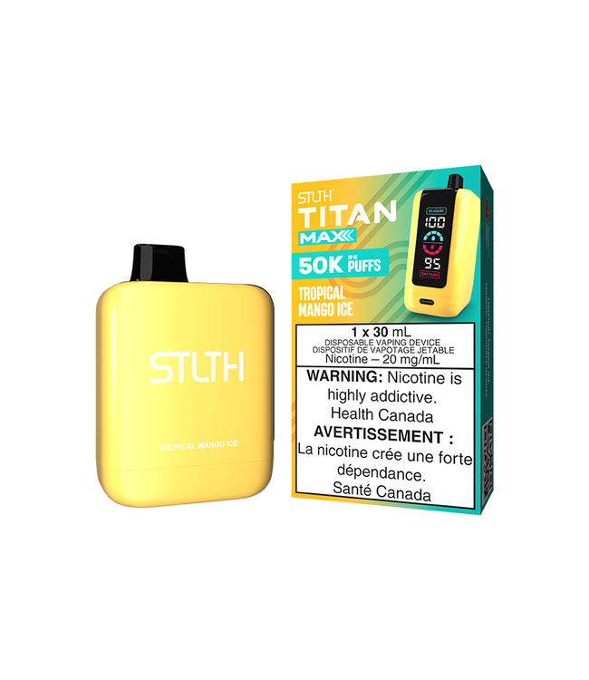 STLTH TITAN MAX 50K - Tropical Mango Ice 20 mg Disposable Vape - ON